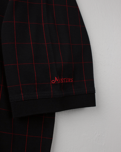 90s Masters Black & Red Chequered Polo (L)