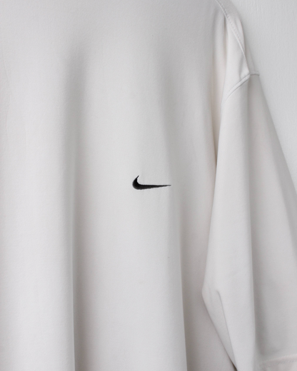 00s Nike Dri-Fit White Mock Neck Golf Top (L)