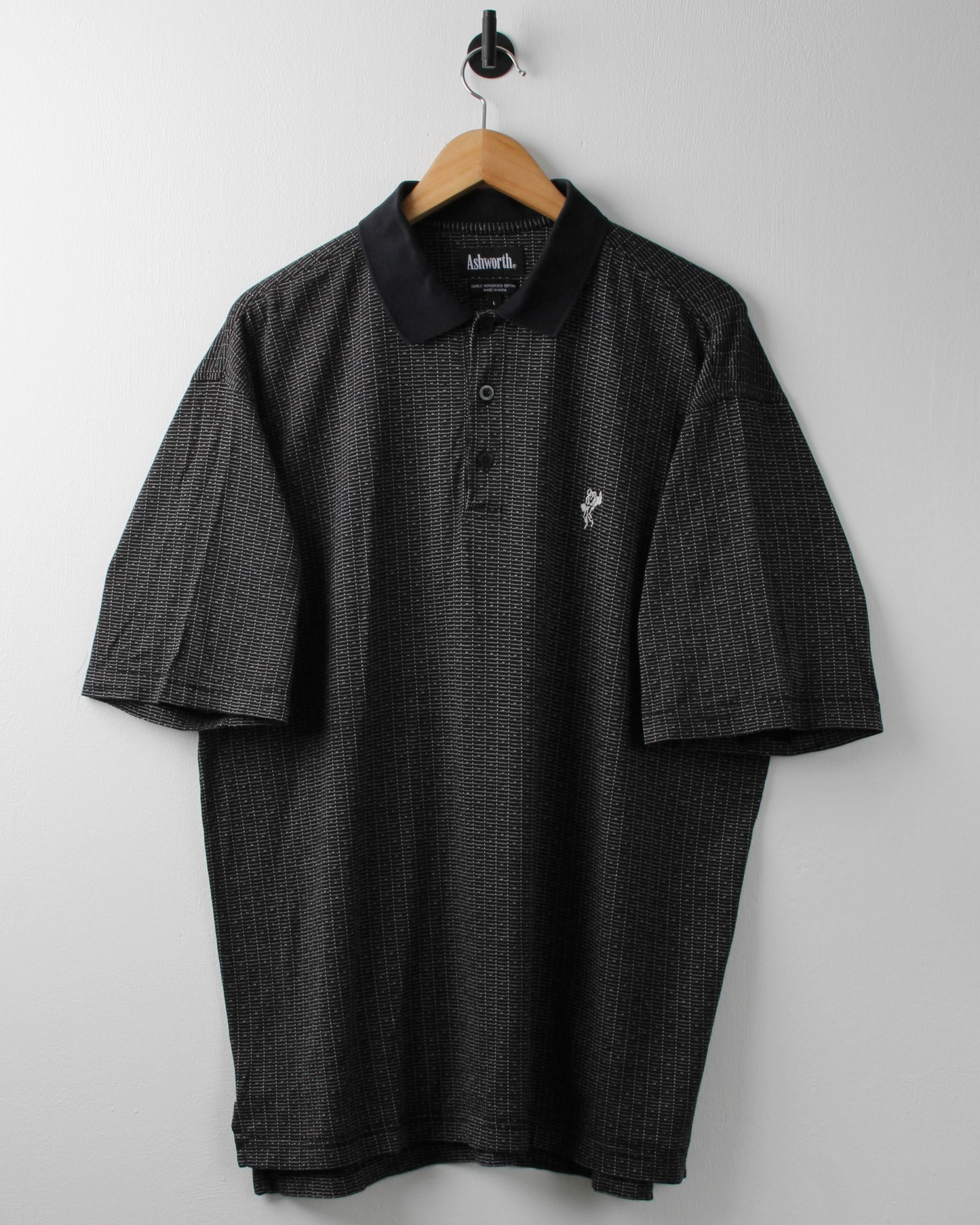 90s Ashworth Black Geometric Polo (XL)