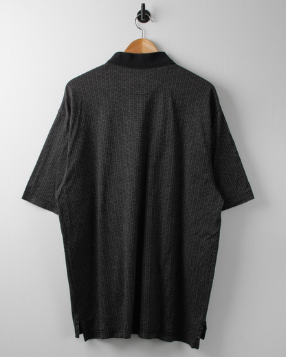 90s Ashworth Black Geometric Polo (XL)