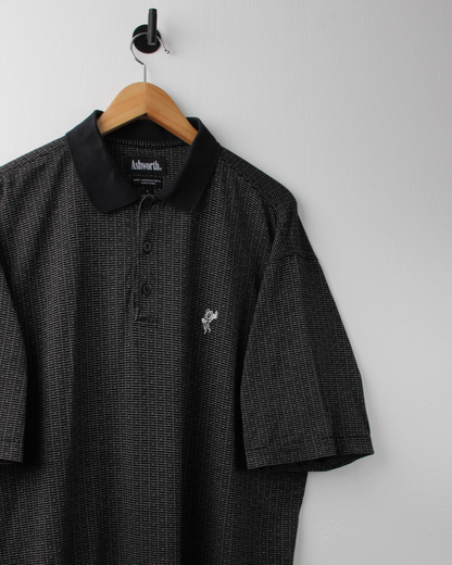 90s Ashworth Black Geometric Polo (XL)