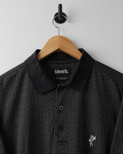 90s Ashworth Black Geometric Polo (XL)