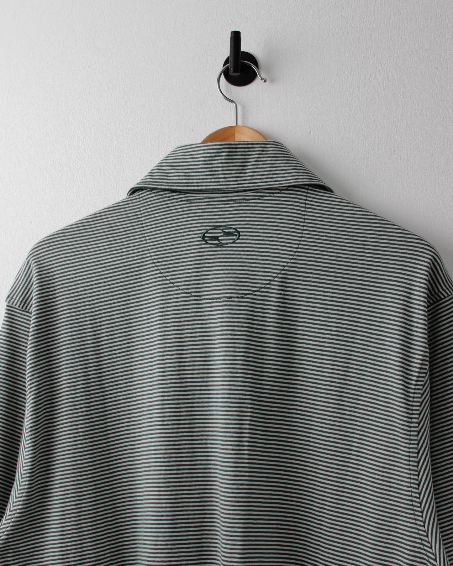 90s Nike Tiger Woods Yin Yang Green & White Striped Polo with Tags (M)