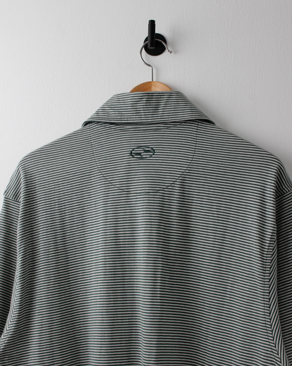 90s Nike Tiger Woods Yin Yang Green & White Striped Polo with Tags (M)
