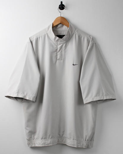 00s Nike Shield Cream Short Sleeve Windbreaker (L)