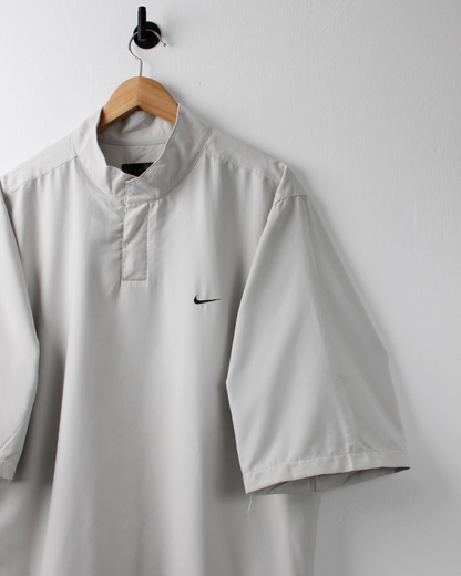 00s Nike Shield Cream Short Sleeve Windbreaker (L)