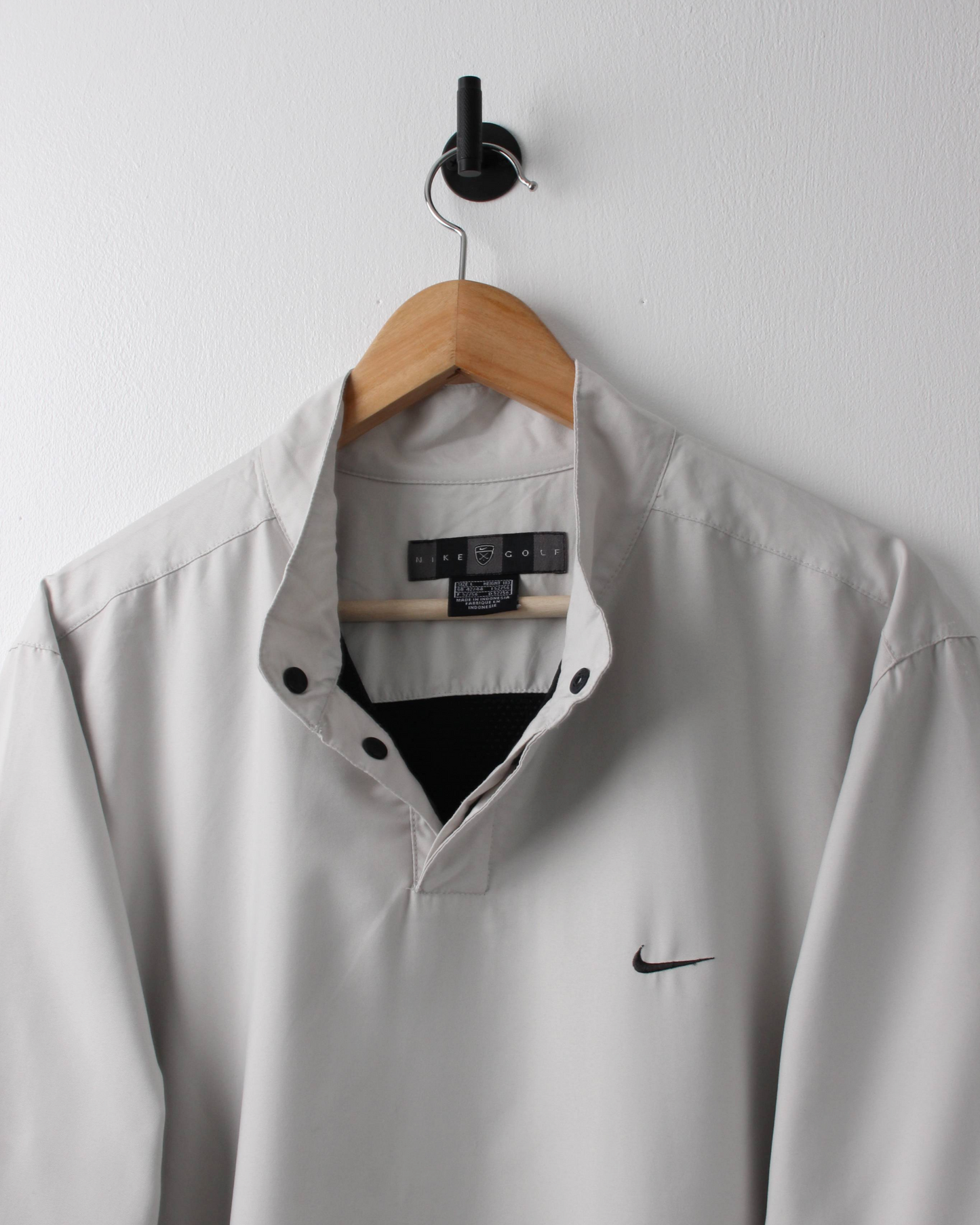 00s Nike Shield Cream Short Sleeve Windbreaker (L)