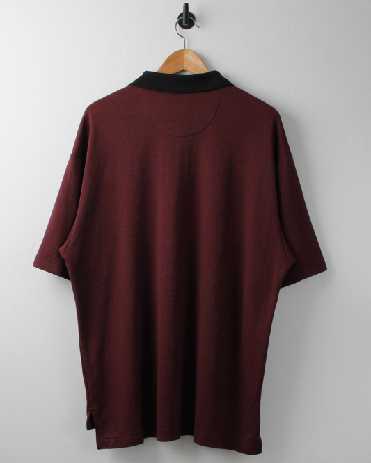 90s Nike Tiger Woods Burgundy & Black Polo (L)