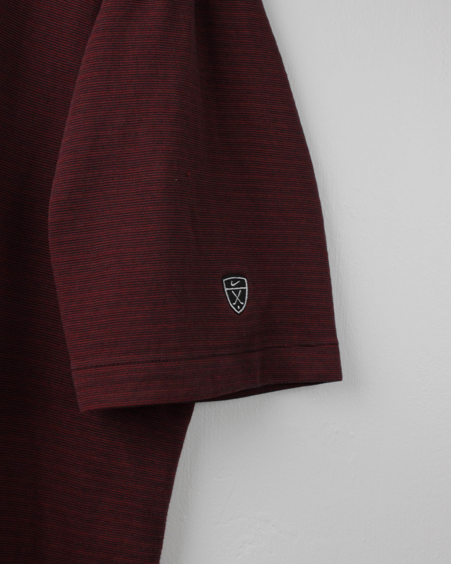 90s Nike Tiger Woods Burgundy & Black Polo (L)