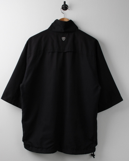 00s Nike Shield Logo Black Short Sleeve Windbreaker (L)