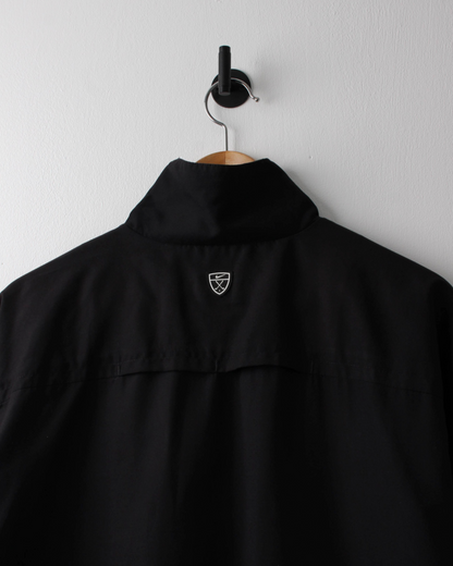00s Nike Shield Logo Black Short Sleeve Windbreaker (L)