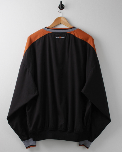 90s TaylorMade Black & Orange V-Neck Windbreaker (L)