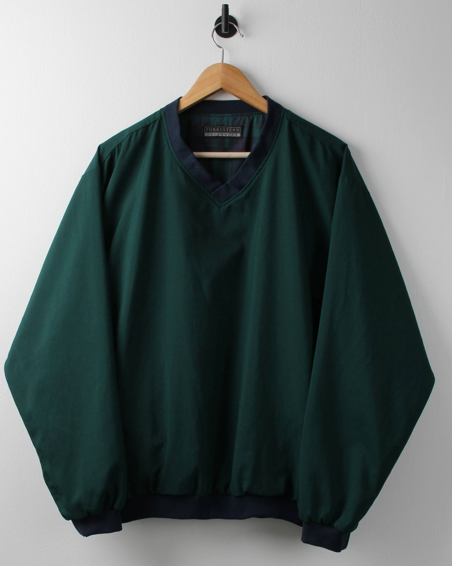 90s Forresters Plaid Tartan & Green Reversible Windbreaker (M)