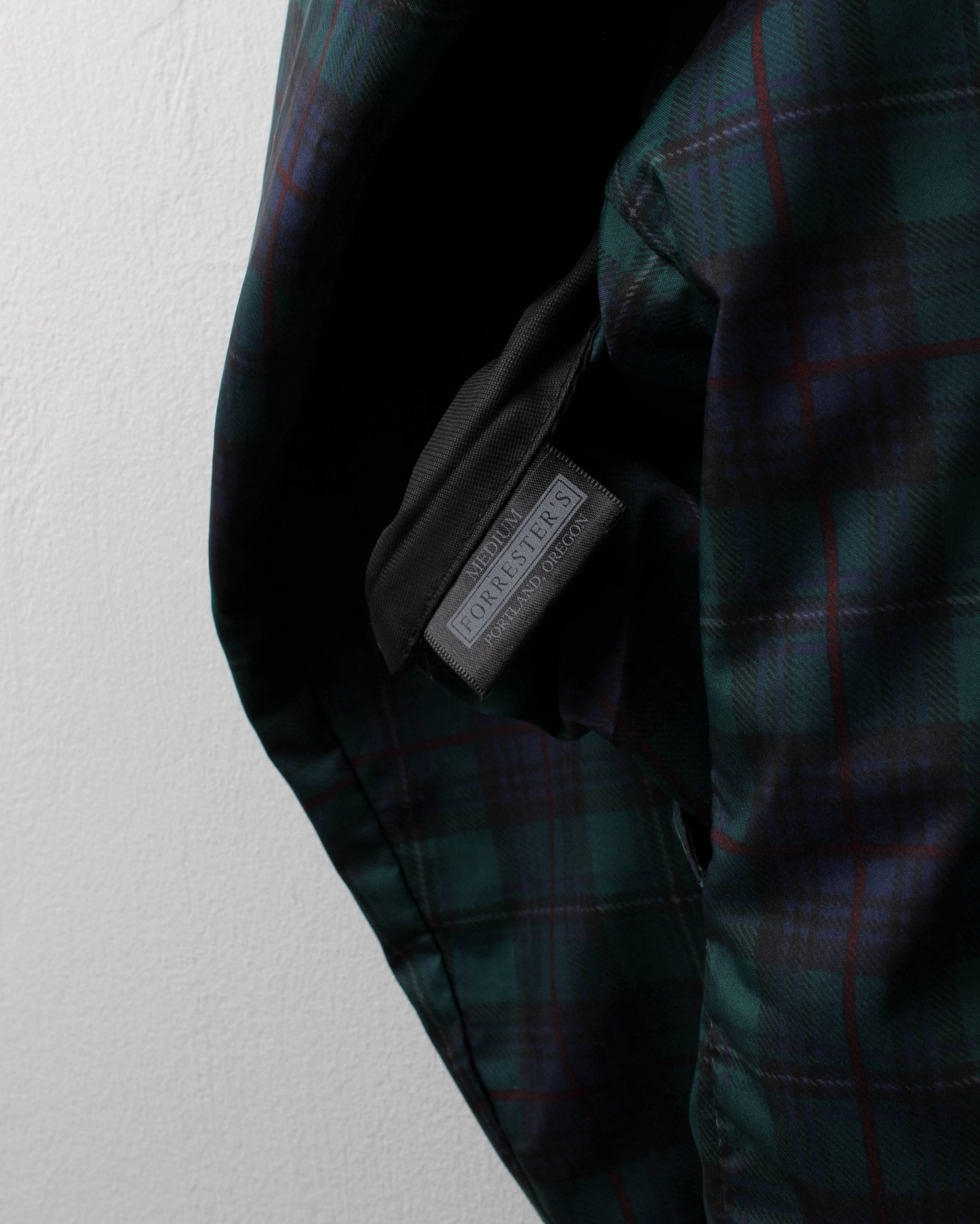 90s Forresters Plaid Tartan & Green Reversible Windbreaker (M)