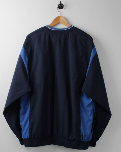 00s Nike Navy & Blue V-Neck Windbreaker (XL)