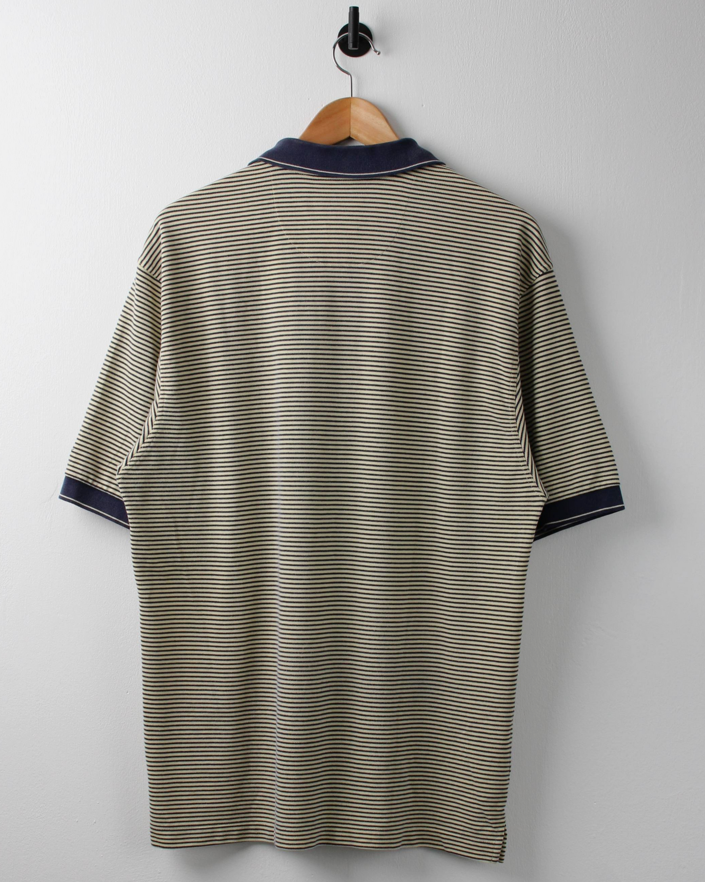 00s Nike Yellow & Navy Striped Polo (M)