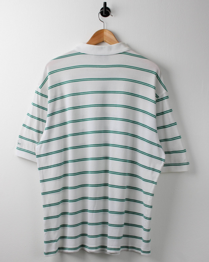 2003 Masters White & Green Striped Polo (L)