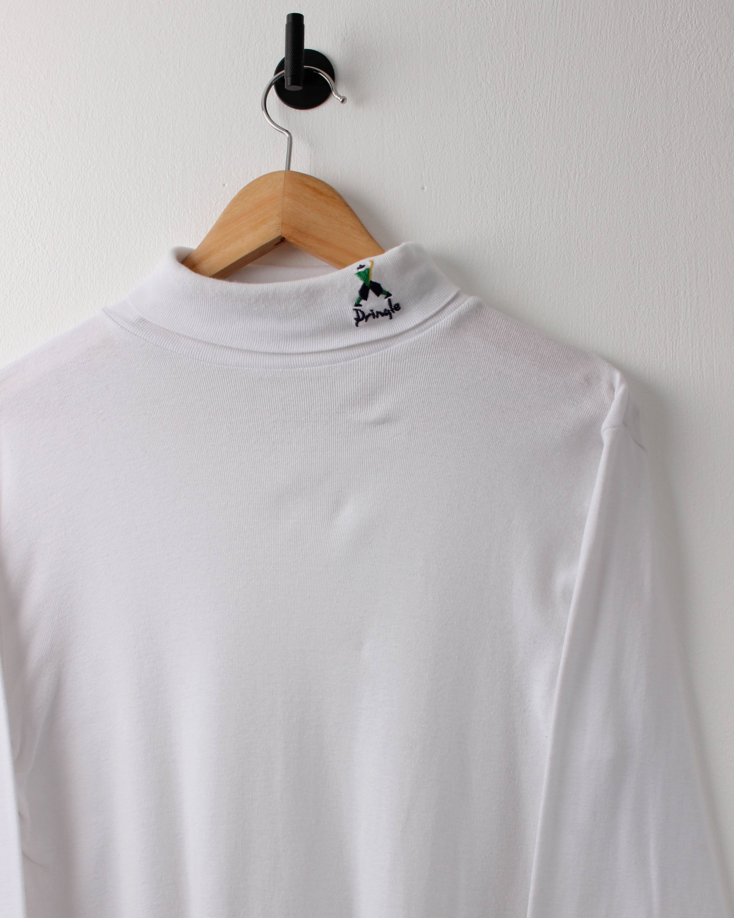 90s Pringle Faldo Collection White Long Sleeve Turtle Neck (M)