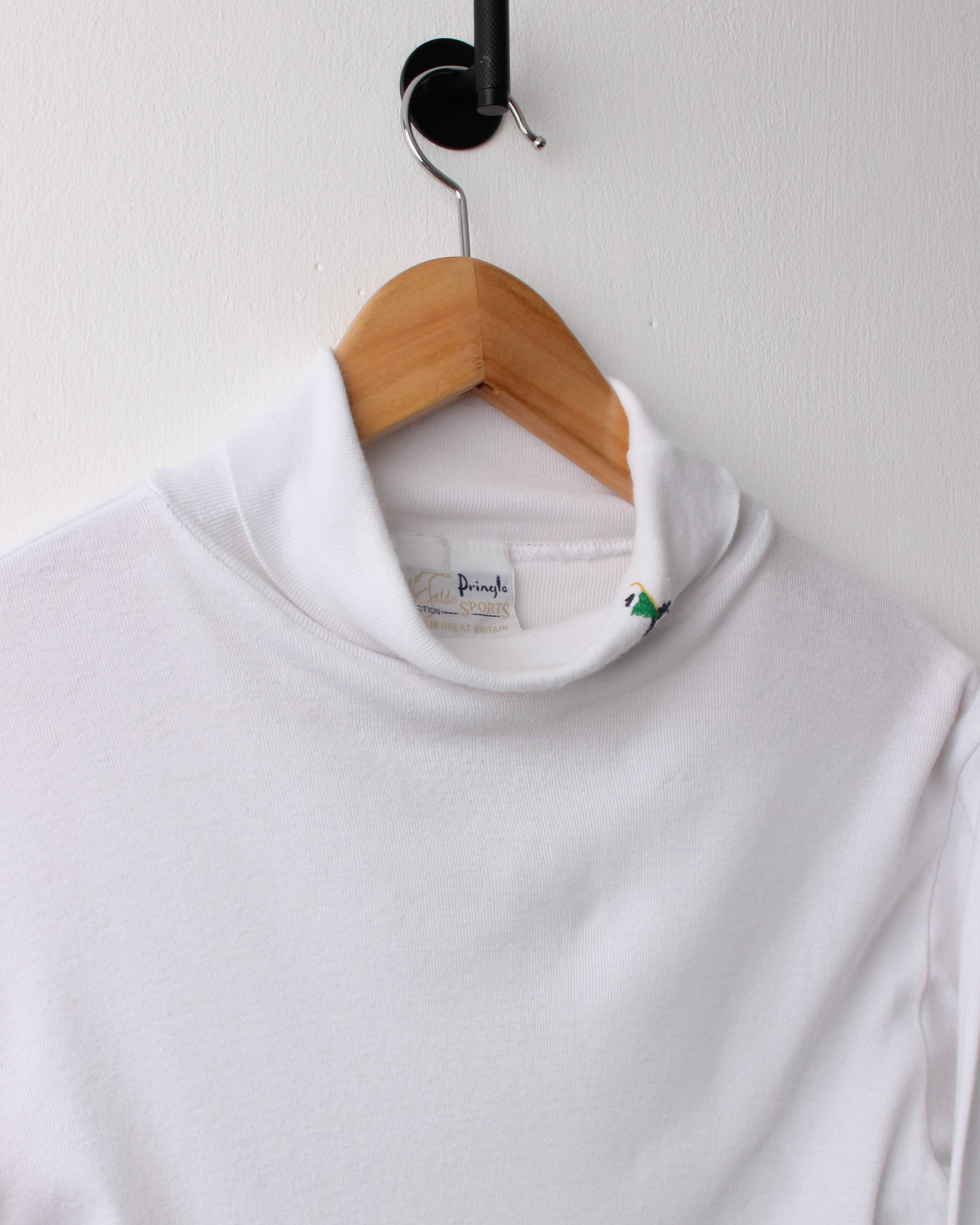 90s Pringle Faldo Collection White Long Sleeve Turtle Neck (M)