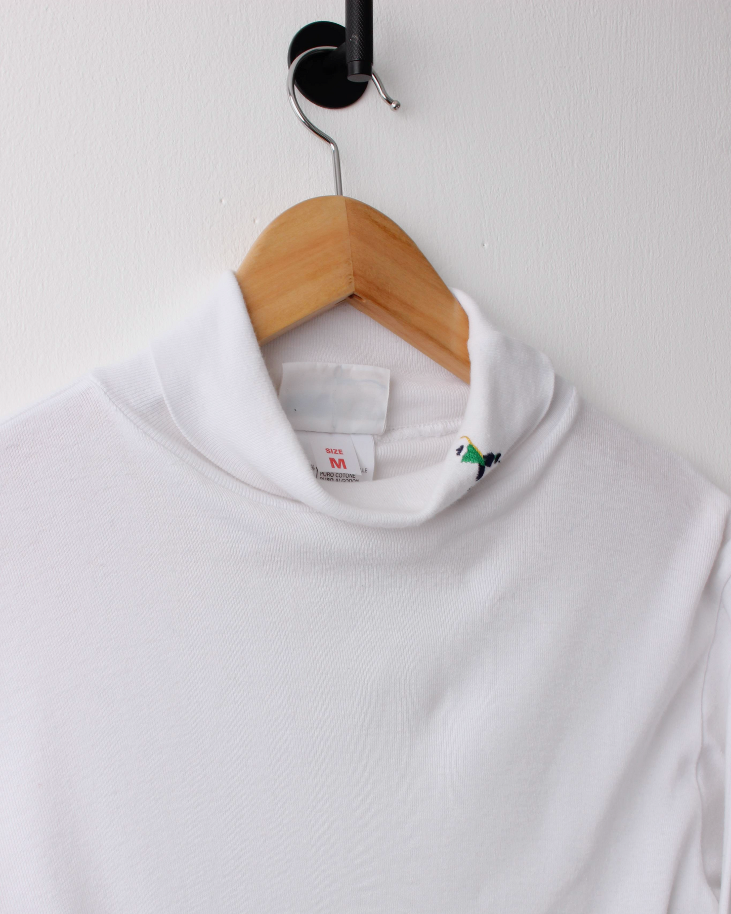 90s Pringle Faldo Collection White Long Sleeve Turtle Neck (M)