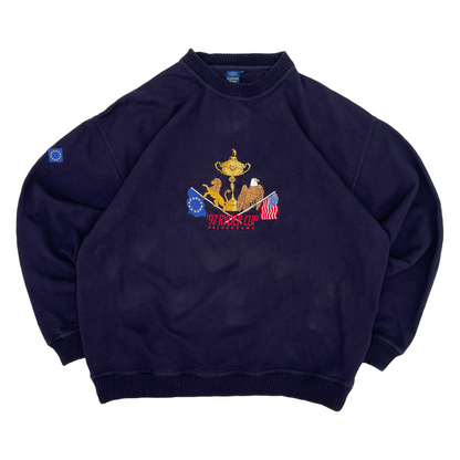 Glenmuir 1997 Ryder Cup Team Europe Navy Crewneck Jumper (XL)