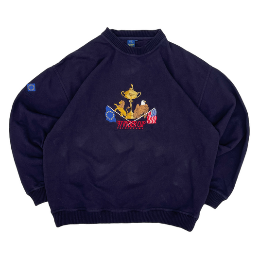 Glenmuir 1997 Ryder Cup Team Europe Navy Crewneck Jumper (XL)