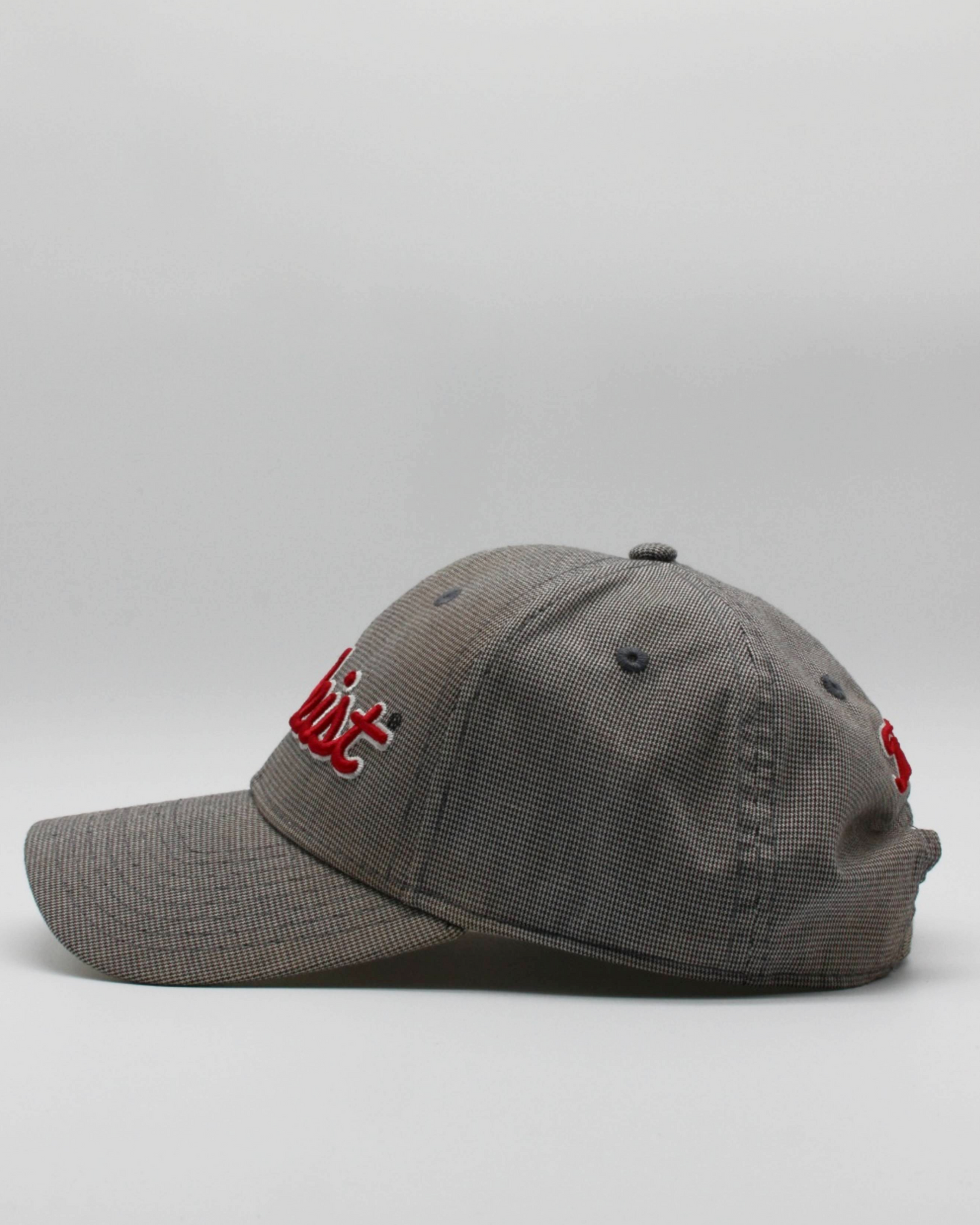 00s Titleist Grey & Red Micropattern Cap
