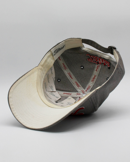 00s Titleist Grey & Red Micropattern Cap