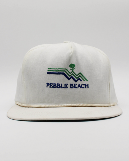 90s Pebble Beach White Rope Cap by CaliFrame
