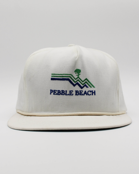 90s Pebble Beach White Rope Cap by CaliFrame