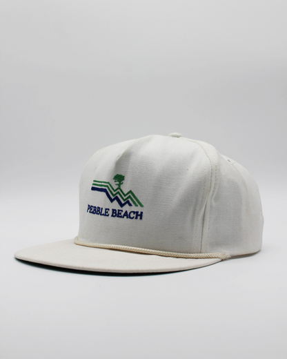 90s Pebble Beach White Rope Cap by CaliFrame