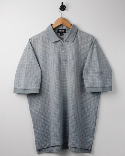 90s Ashworth Grey Patterned Polo (L)