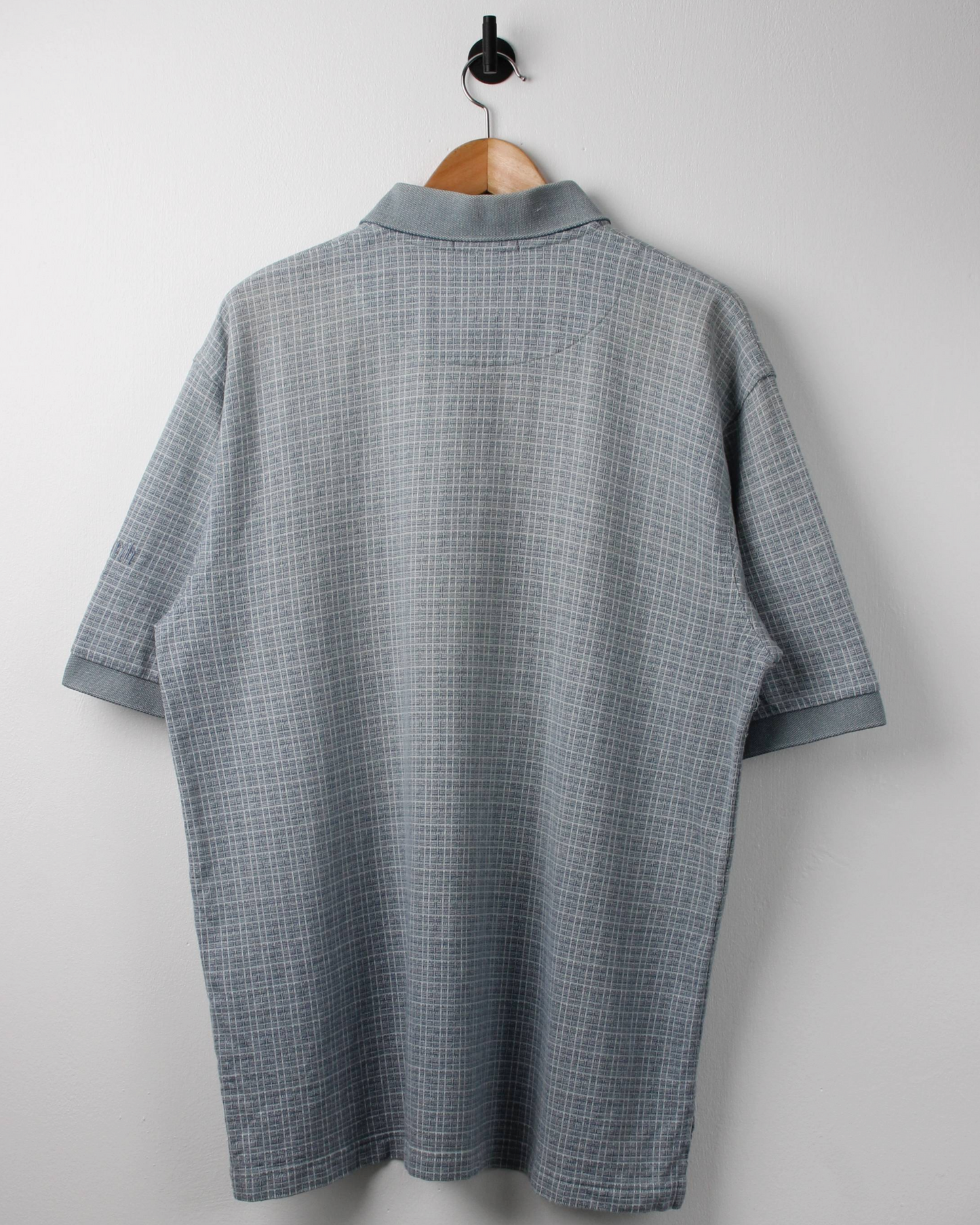 90s Ashworth Grey Patterned Polo (L)