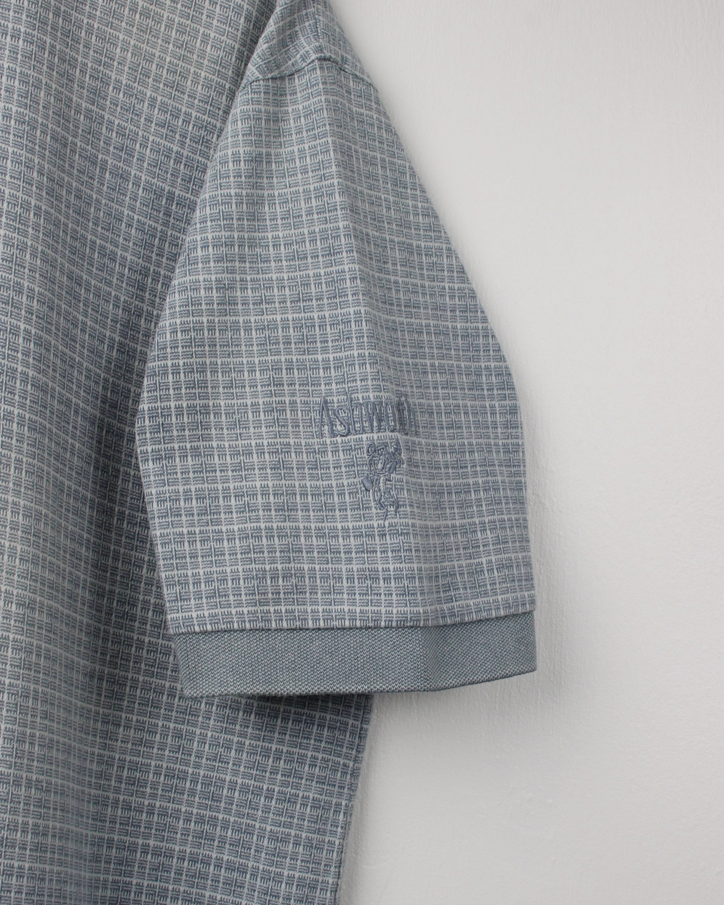 90s Ashworth Grey Patterned Polo (L)