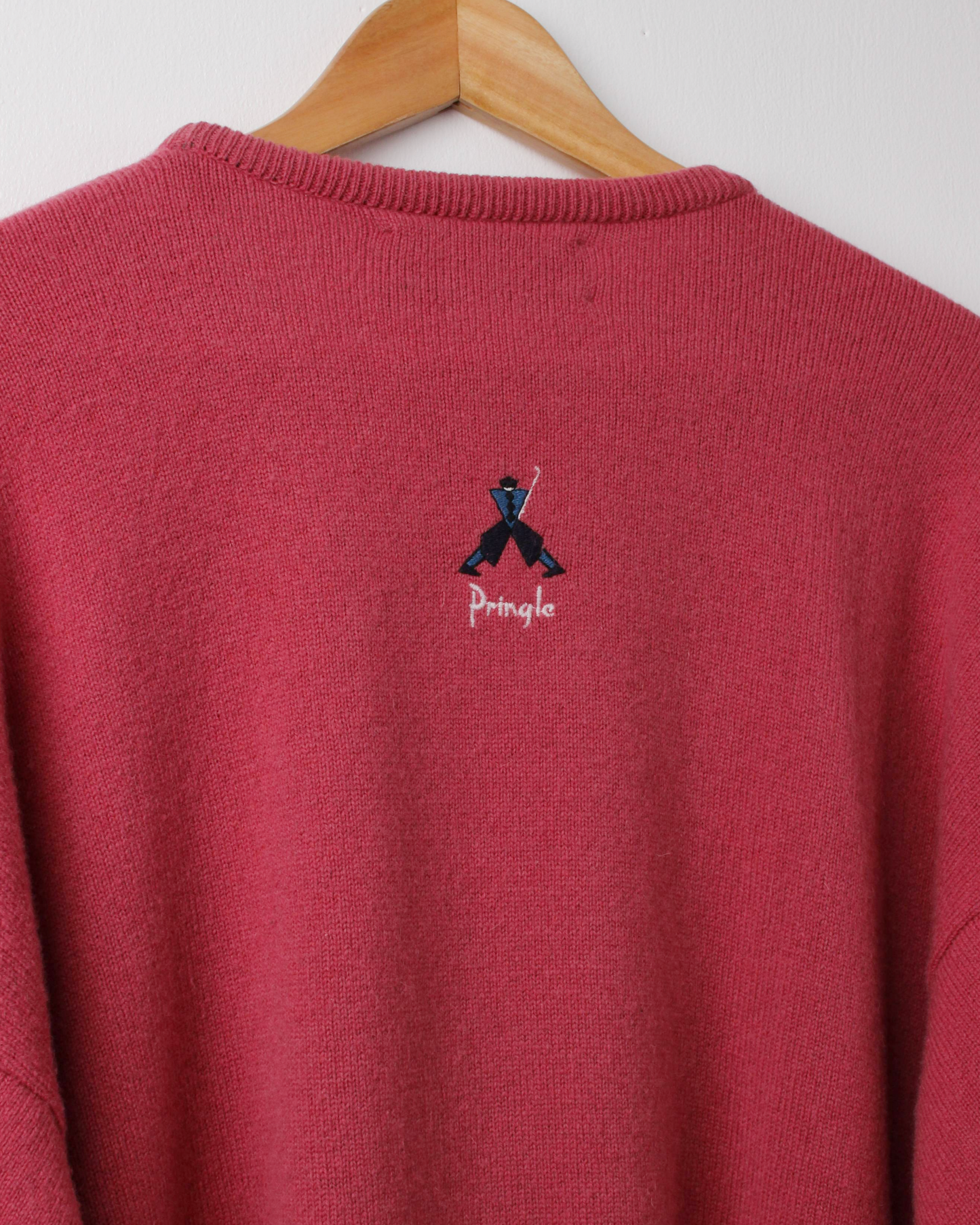 90s Pringle Faldo Collection Pink Graphic Knit (XL)