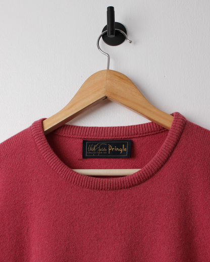 90s Pringle Faldo Collection Pink Graphic Knit (XL)