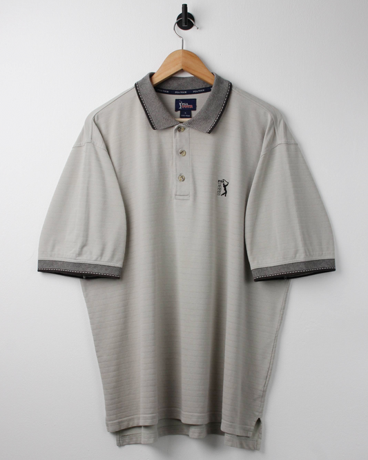 90s PGA Tour Grey Textured Polo (L)