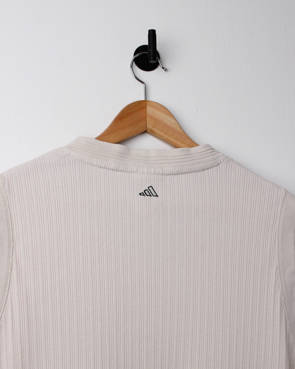 90s Adidas Beige Textured Golf Vest (S)