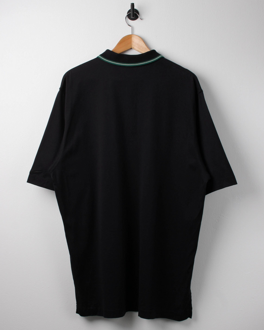 90s Nike Black/Green Polo (XL)