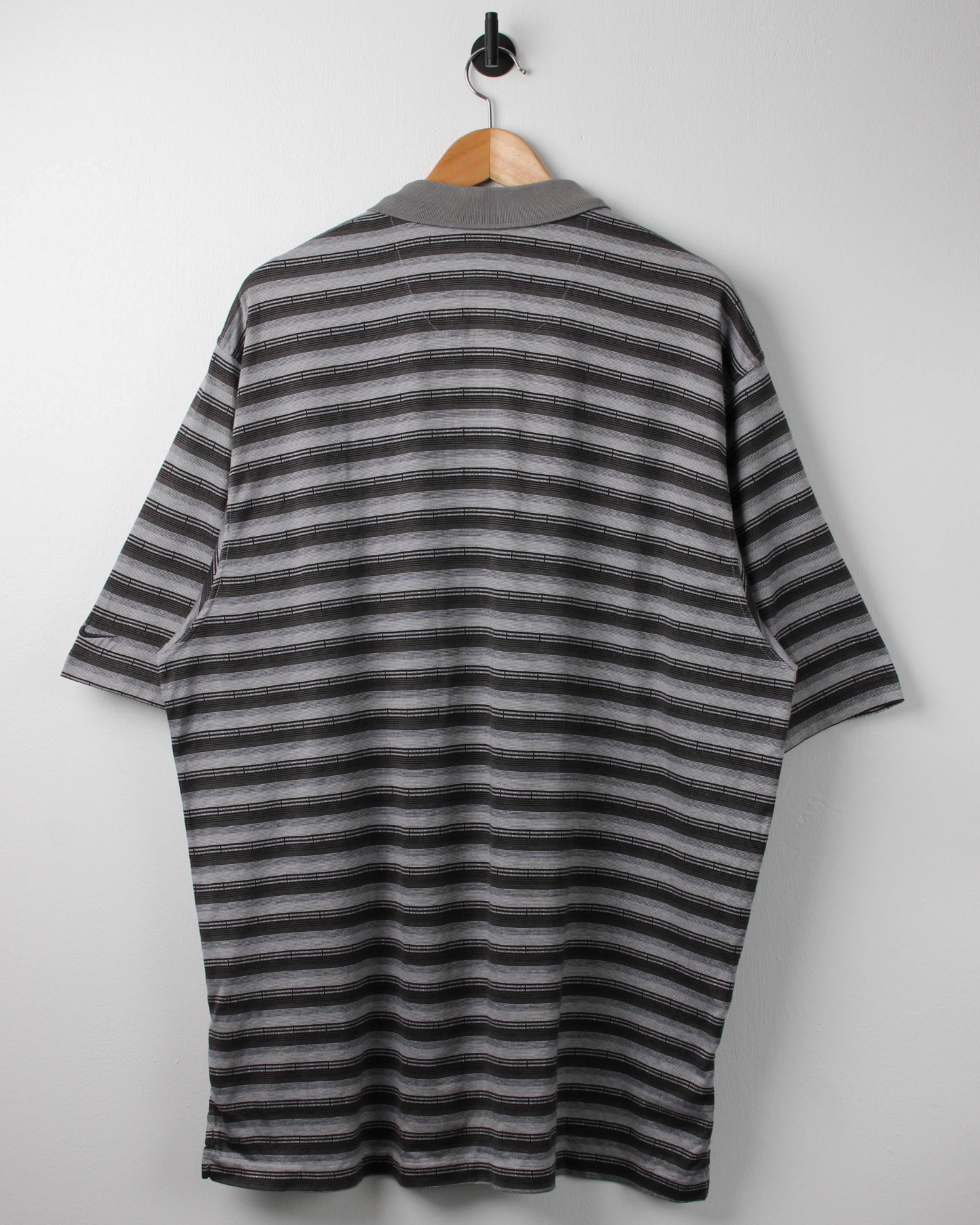 90s Nike Geometric Pattern Grey Polo (XL)