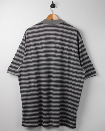 90s Nike Geometric Pattern Grey Polo (XL)