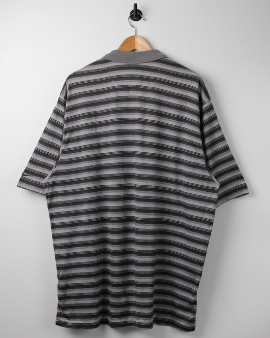 90s Nike Geometric Pattern Grey Polo (XL)