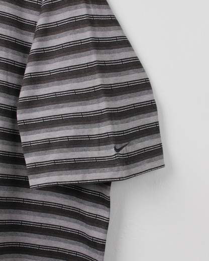 90s Nike Geometric Pattern Grey Polo (XL)