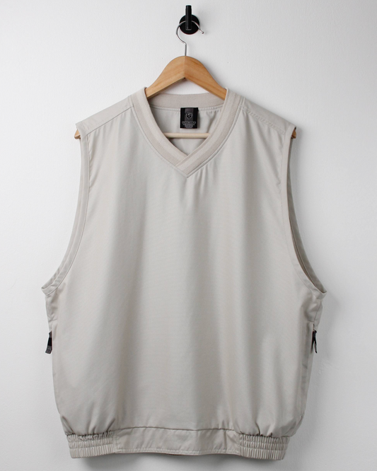 00s Nike Cream Windbreaker Golf Vest (M)