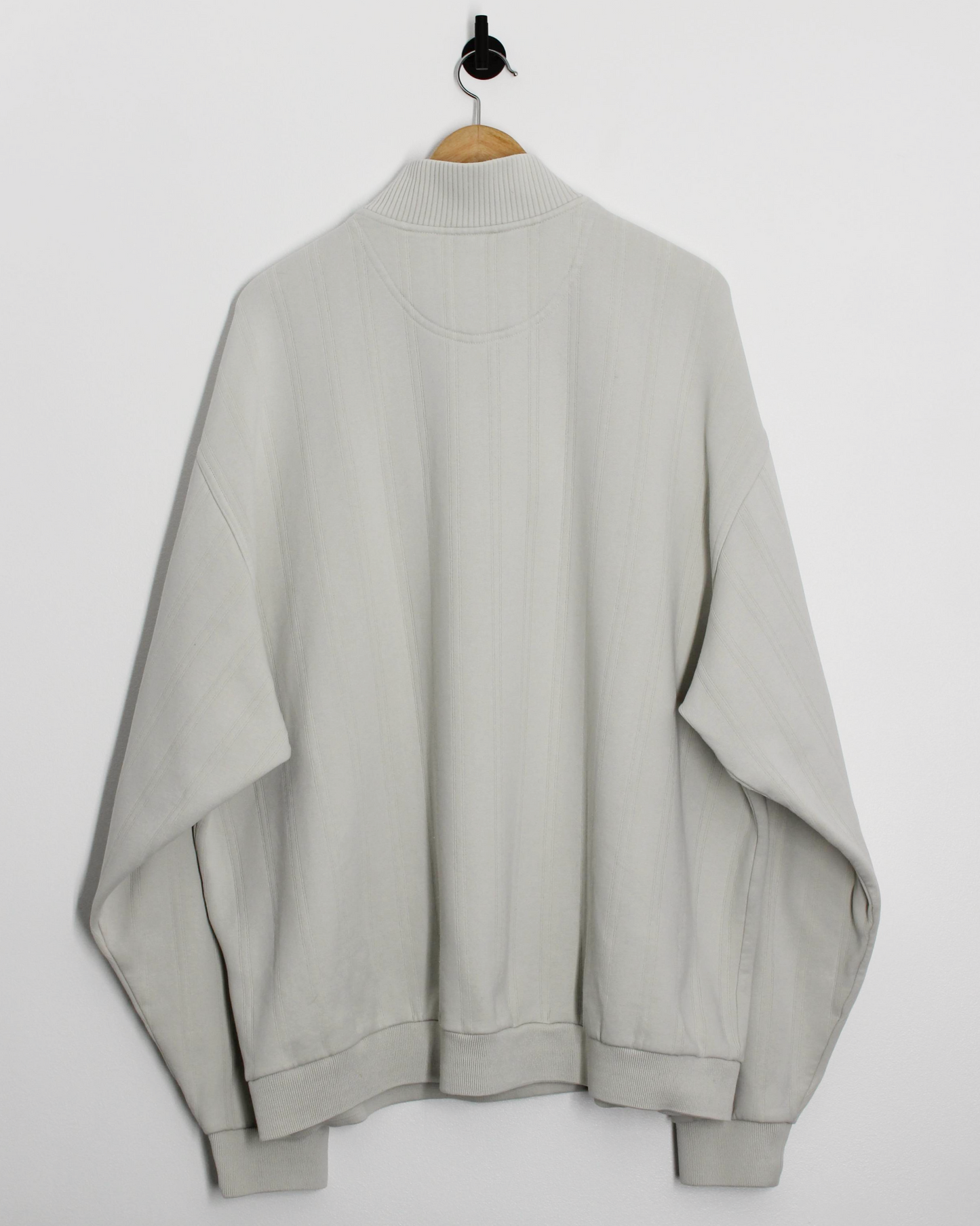 00s Nike Shield Logo Cream Quarter Zip Sweatshirt (XL/XXL)