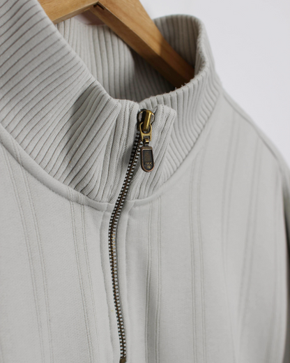 00s Nike Shield Logo Cream Quarter Zip Sweatshirt (XL/XXL)