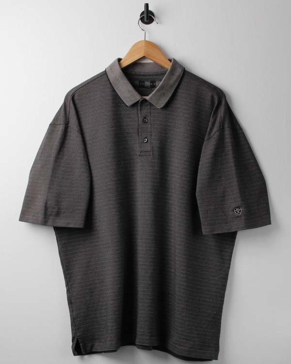 00s Nike Shield Logo Micro Pattern Polo (L)