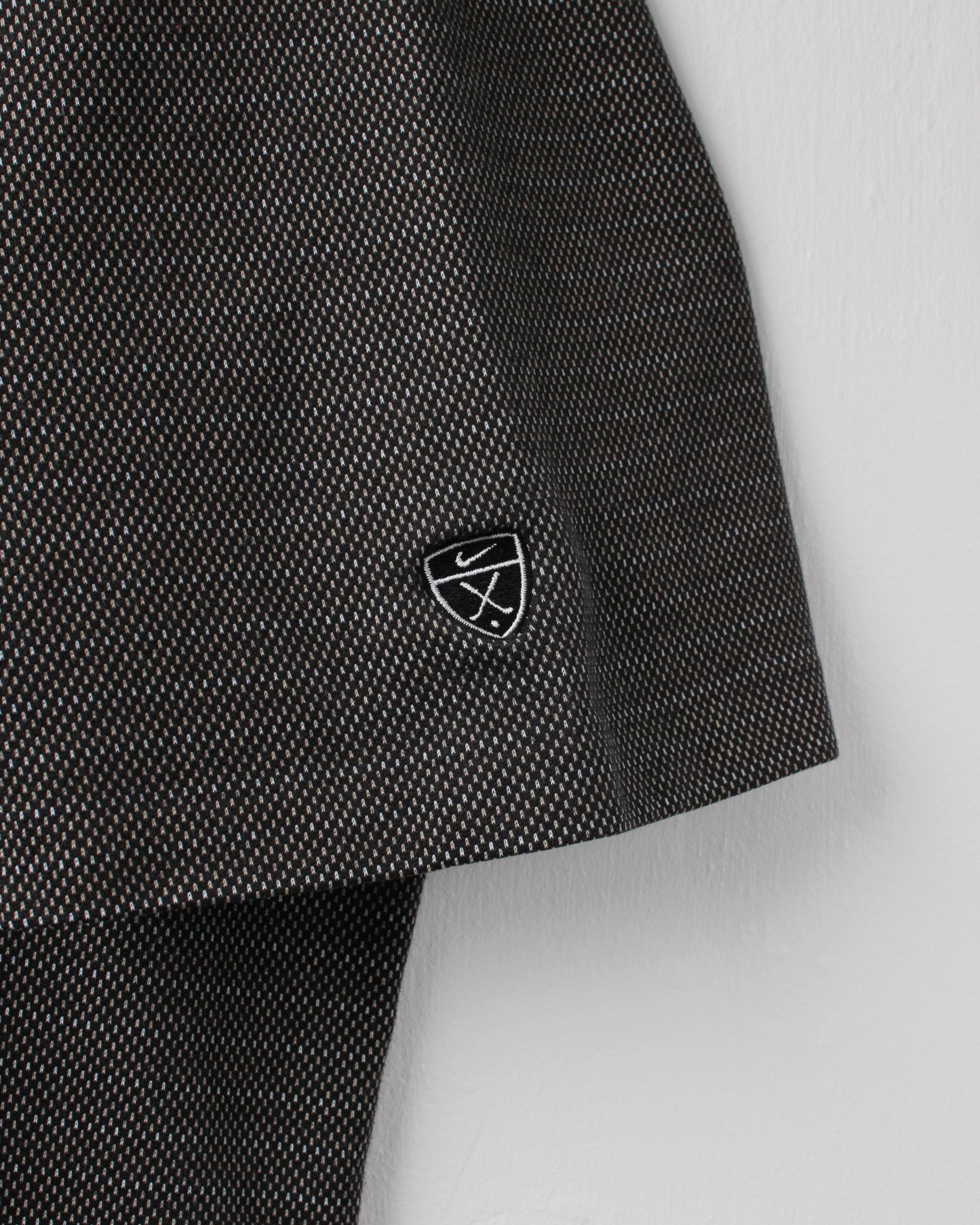 00s Nike Shield Logo Micro Pattern Polo (L)