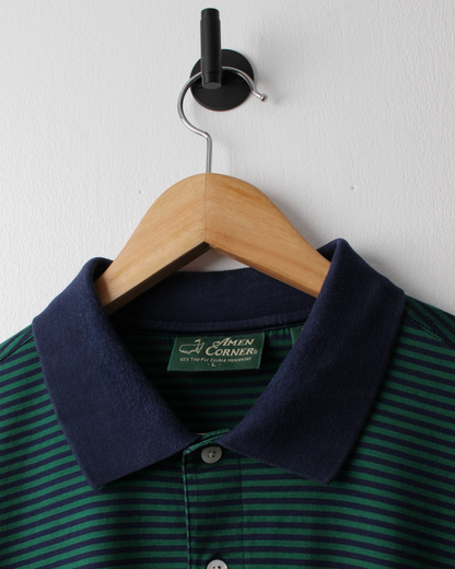90s Masters Amen Corner Green & Navy Polo (L)