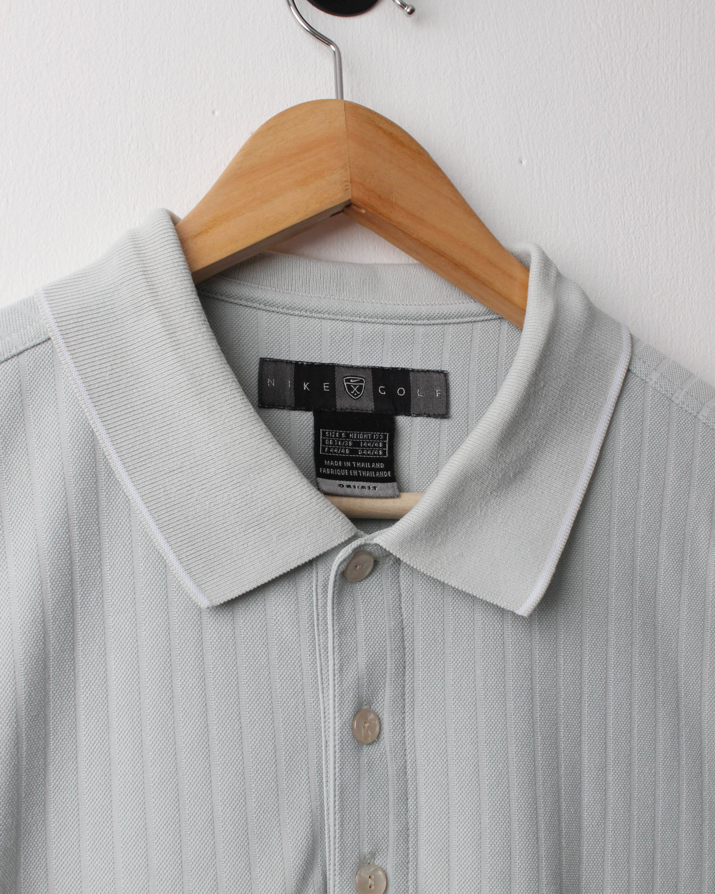 00s Nike Mint Green Textured Polo (S)